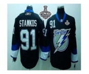 youth nhl jerseys tampa bay lightning #91 stamkos black[2015 stanley cup]
