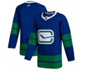 Men's Canucks Blank Blue Alternate Authentic Stitched Hockey Jersey