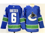 Men's Vancouver Canucks #6 Brock Boeser Royal 2024-25 Home Stitched Hockey Jersey Men's Vancouver Canucks #6 Brock Boeser Royal 2024-25 Home Stitched Hockey Jersey