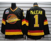 nhl jerseys vancouver canucks #1 mclean black ccm