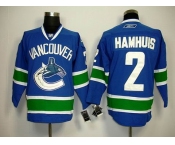 nhl jerseys vancouver canucks #2 hamhuis blue