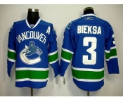 nhl jerseys vancouver canucks #3 bieksa blue