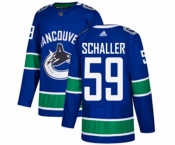 Youth Adidas Vancouver Canucks #59 Tim Schaller Authentic Blue Home NHL Jersey