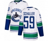 Youth Adidas Vancouver Canucks #59 Tim Schaller Authentic White Away NHL Jersey