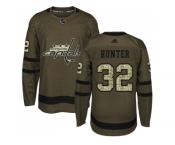 Adidas Washington Capitals #32 Dale Hunter Green Salute to Service Stitched NHL Jersey