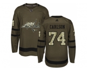 Adidas Washington Capitals #74 John Carlson Green Salute to Service Stitched NHL Jersey