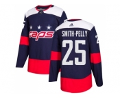 Men Adidas Washington Capitals #25 Devante Smith-Pelly Navy Authentic 2018 Stadium Series Stitched NHL Jersey