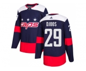Men Adidas Washington Capitals #29 Christian Djoos Navy Authentic 2018 Stadium Series Stitched NHL Jersey