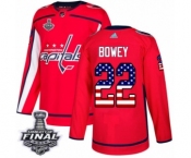 Men's Adidas Washington Capitals #22 Madison Bowey Authentic Red USA Flag Fashion 2018 Stanley Cup Final NHL Jersey Men's Adidas Washington Capitals #22 Madison Bowey Authentic Red USA Flag Fashion 2018 Stanley Cup Final NHL Jersey