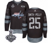 Men's Adidas Washington Capitals #25 Devante Smith-Pelly Authentic Black 1917-2017 100th Anniversary 2018 Stanley Cup Final NHL Jersey Men's Adidas Washington Capitals #25 Devante Smith-Pelly Authentic Black 1917-2017 100th Anniversary 2018 Stanley Cup Final NHL Jersey
