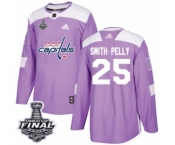 Men's Adidas Washington Capitals #25 Devante Smith-Pelly Authentic Purple Fights Cancer Practice 2018 Stanley Cup Final NHL Jersey Men's Adidas Washington Capitals #25 Devante Smith-Pelly Authentic Purple Fights Cancer Practice 2018 Stanley Cup Final NHL Jersey