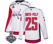 Men's Adidas Washington Capitals #25 Devante Smith-Pelly Authentic White Away 2018 Stanley Cup Final NHL Jersey Men's Adidas Washington Capitals #25 Devante Smith-Pelly Authentic White Away 2018 Stanley Cup Final NHL Jersey