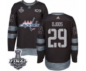 Men's Adidas Washington Capitals #29 Christian Djoos Authentic Black 1917-2017 100th Anniversary 2018 Stanley Cup Final NHL Jersey Men's Adidas Washington Capitals #29 Christian Djoos Authentic Black 1917-2017 100th Anniversary 2018 Stanley Cup Final NHL Jersey