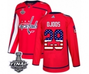 Men's Adidas Washington Capitals #29 Christian Djoos Authentic Red USA Flag Fashion 2018 Stanley Cup Final NHL Jersey Men's Adidas Washington Capitals #29 Christian Djoos Authentic Red USA Flag Fashion 2018 Stanley Cup Final NHL Jersey