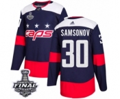 Men's Adidas Washington Capitals #30 Ilya Samsonov Authentic Navy Blue 2018 Stadium Series 2018 Stanley Cup Final NHL Jersey Men's Adidas Washington Capitals #30 Ilya Samsonov Authentic Navy Blue 2018 Stadium Series 2018 Stanley Cup Final NHL Jersey