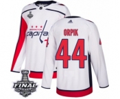 Men's Adidas Washington Capitals #44 Brooks Orpik Authentic White Away 2018 Stanley Cup Final NHL Jersey