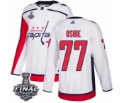 Men's Adidas Washington Capitals #77 T.J. Oshie Authentic White Away 2018 Stanley Cup Final NHL Jersey Men's Adidas Washington Capitals #77 T.J. Oshie Authentic White Away 2018 Stanley Cup Final NHL Jersey