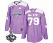 Men's Adidas Washington Capitals #79 Nathan Walker Authentic Purple Fights Cancer Practice 2018 Stanley Cup Final NHL Jersey Men's Adidas Washington Capitals #79 Nathan Walker Authentic Purple Fights Cancer Practice 2018 Stanley Cup Final NHL Jersey
