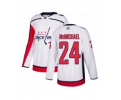 Men's Washington Capitals #24 Connor McMichael Authentic White Away Hockey Jersey Men's Washington Capitals #24 Connor McMichael Authentic White Away Hockey Jersey