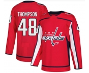 Men's Washington Capitals #48 Logan Thompson Authentic Red Home Jersey Men's Washington Capitals #48 Logan Thompson Authentic Red Home Jersey