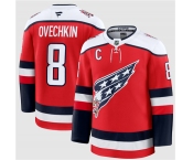 Men's Washington Capitals #8 Alexander Ovechkin Red 2025-26 C Patch Alternate Stitched Hockey Jersey Men's Washington Capitals #8 Alexander Ovechkin Red 2025-26 C Patch Alternate Stitched Hockey Jersey