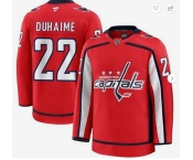 Men's Washington Capitals#22 Brandon Duhaime Red 2024-25 Home Stitched Hockey Jersey