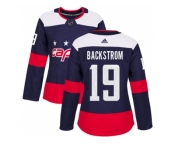 Women Adidas Washington Capitals #19 Nicklas Backstrom Navy Authentic 2018 Stadium Series Stitched NHL Jersey