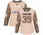 Women Adidas Washington Capitals #39 Alex Chiasson Authentic Camo Veterans Day Practice NHL Jersey