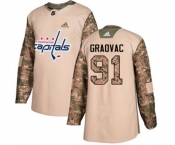Youth Adidas Washington Capitals #91 Tyler Graovac Authentic Camo Veterans Day Practice NHL Jersey