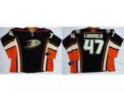 Anaheim Ducks #47 Hampus Lindholm Black Home Stitched NHL Jersey