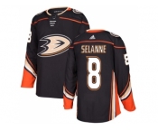 Men Adidas Anaheim Ducks #8 Teemu Selanne Black Home Authentic Stitched NHL Jersey