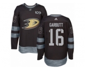 Men's Adidas Anaheim Ducks #16 Ryan Garbutt Authentic Black 1917-2017 100th Anniversary NHL Jersey