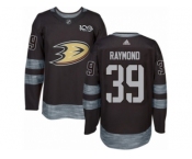 Men's Adidas Anaheim Ducks #39 Mason Raymond Authentic Black 1917-2017 100th Anniversary NHL Jersey