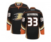 Men's Reebok Anaheim Ducks #33 Jakob Silfverberg Authentic Black Home NHL Jersey