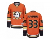 Men's Reebok Anaheim Ducks #33 Jakob Silfverberg Authentic Orange Third NHL Jersey
