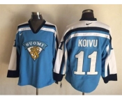 NHL anaheim ducks #11 koivu Light Blue Olympic Jersey