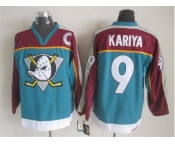 nhl anaheim ducks #9 kariya blue[throwback]