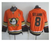 nhl jerseys anaheim ducks #8 teemu selanne orange[patch A][m&n]