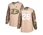 Youth Adidas Anaheim Ducks #26 Brandon Montour Camo Authentic 2017 Veterans Day Stitched NHL Jersey