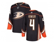Youth Adidas Anaheim Ducks #4 Cam Fowler Black Home Authentic Stitched NHL Jersey