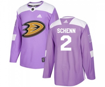 Youth Anaheim Ducks #2 Luke Schenn Authentic Purple Fights Cancer Practice Hockey Jersey