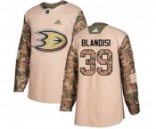 Youth Anaheim Ducks #39 Joseph Blandisi Authentic Camo Veterans Day Practice Hockey Jersey