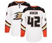 Youth Anaheim Ducks #42 Josh Manson Authentic White Away Hockey Jersey