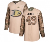 Youth Anaheim Ducks #49 Max Jones Authentic Camo Veterans Day Practice Hockey Jersey