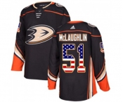 Youth Anaheim Ducks #51 Blake McLaughlin Authentic Black USA Flag Fashion Hockey Jersey