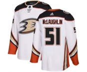 Youth Anaheim Ducks #51 Blake McLaughlin Authentic White Away Hockey Jersey