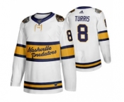 Men's Predators #8 Kyle Turris White 2020 Winter Classic Retro Authentic Hockey Jersey