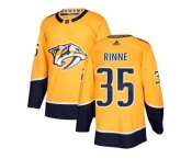 Youth Adidas Nashville Predators #35 Pekka Rinne Yellow Home Authentic Stitched NHL Jersey