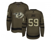 Youth Adidas Nashville Predators #59 Roman Josi Green Salute to Service Stitched NHL Jersey