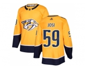 Youth Adidas Nashville Predators #59 Roman Josi Yellow Home Authentic Stitched NHL Jersey